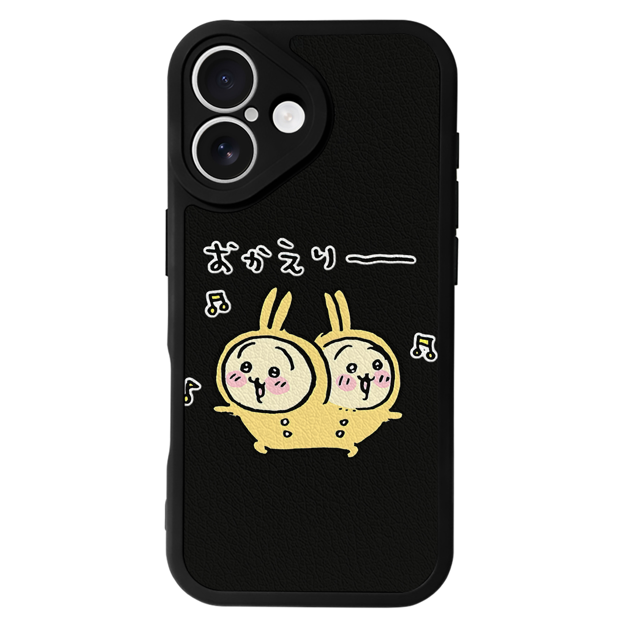 （画像用） ちいかわ うさぎ Chii-kawa usagi 【iPhone 16シリーズ対応】シリコンスマホケース（レザー調） 材質：シリコン